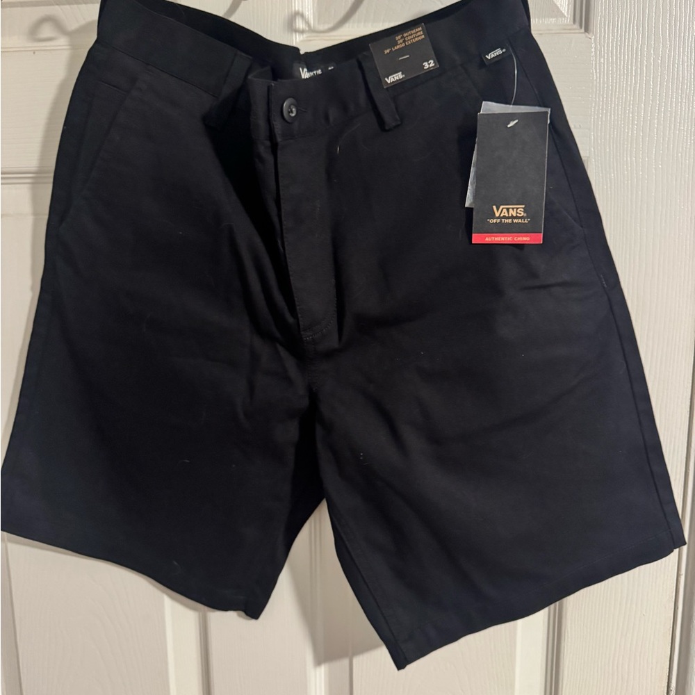 Vans Men's Classic Black Flat Front Shorts